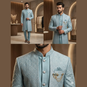 37-IW25104 KURTA SET, SHREEJI-GARMENTS-MENS-ETHNIC WEAR